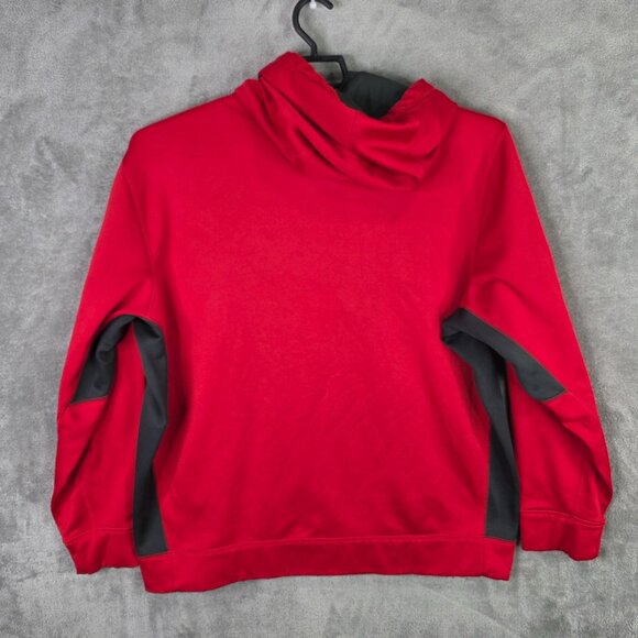 Mens Nike Red & Gray Therma Fit Hoodie Sweatshirt Polyester Drawstring Size XXL - Picture 5 of 9